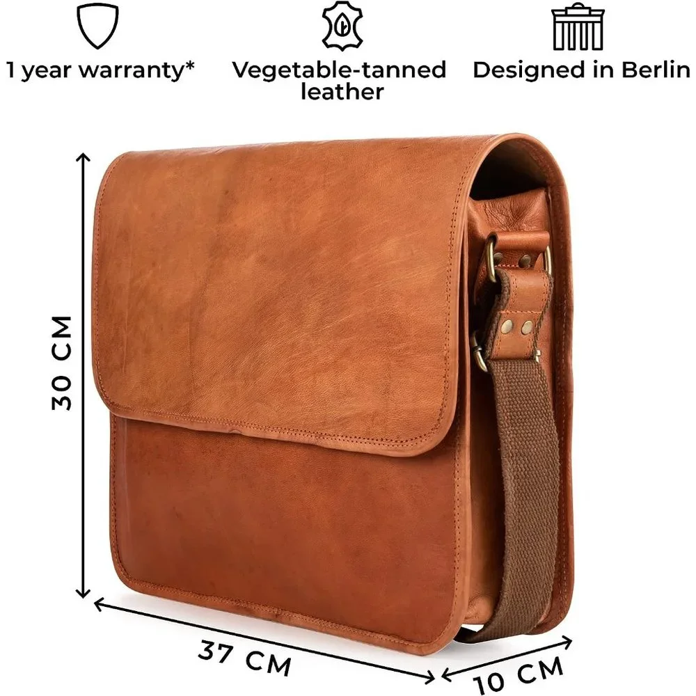Men's Brown Leather Laptop Bag